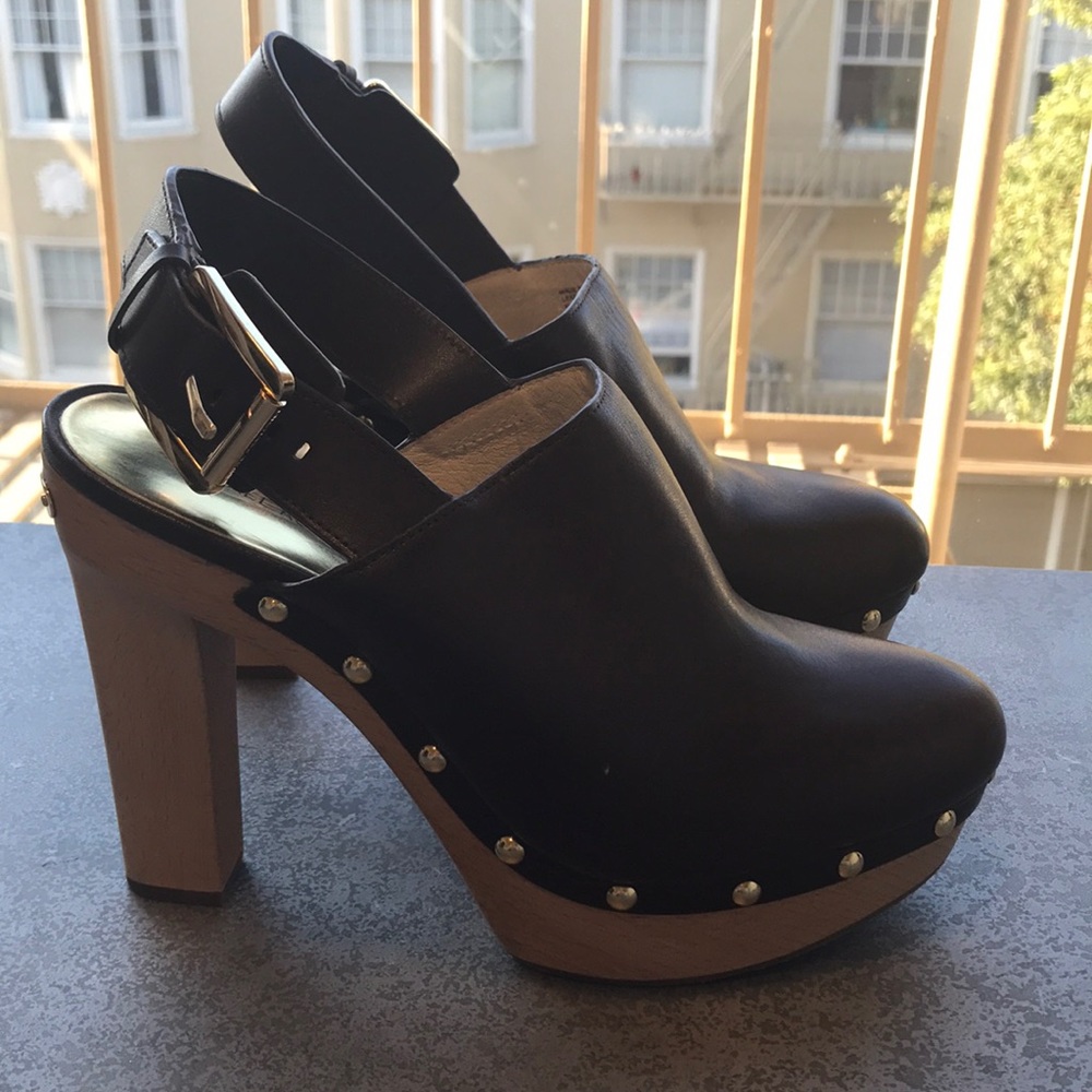 Michael Kors Collection - Leather Platform Clogs